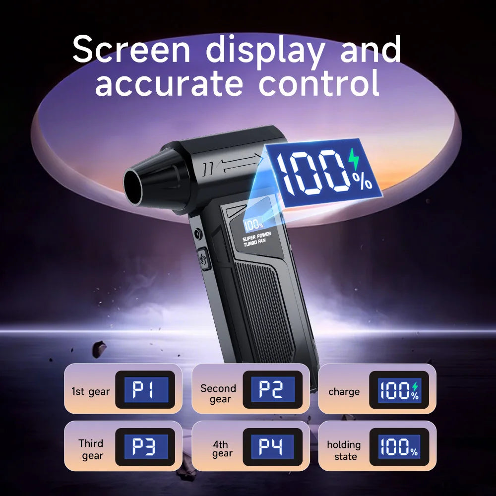 JetForce™ – Air Blower Portátil Inalámbrico con Pantalla Digital