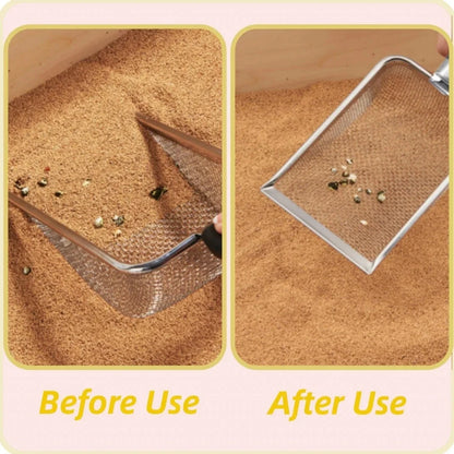 Pala para Arena de Gato de Acero Inoxidable | Resistente, Ergonómica y Fácil de Limpiar