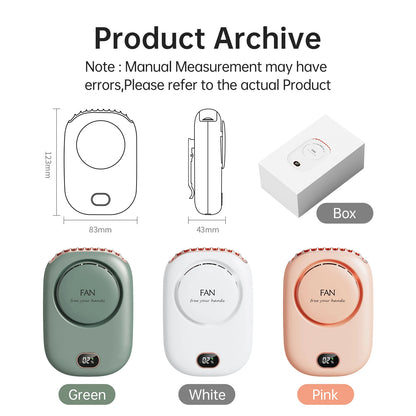 Vissko™ AirFlow Neck Fan – Ventilador Portátil Colgante USB Recargable